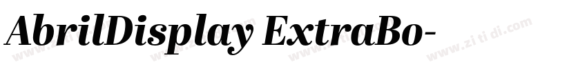 AbrilDisplay ExtraBo字体转换